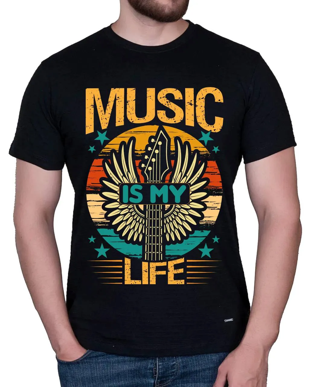 تیشرت مشکی Music Is My Life