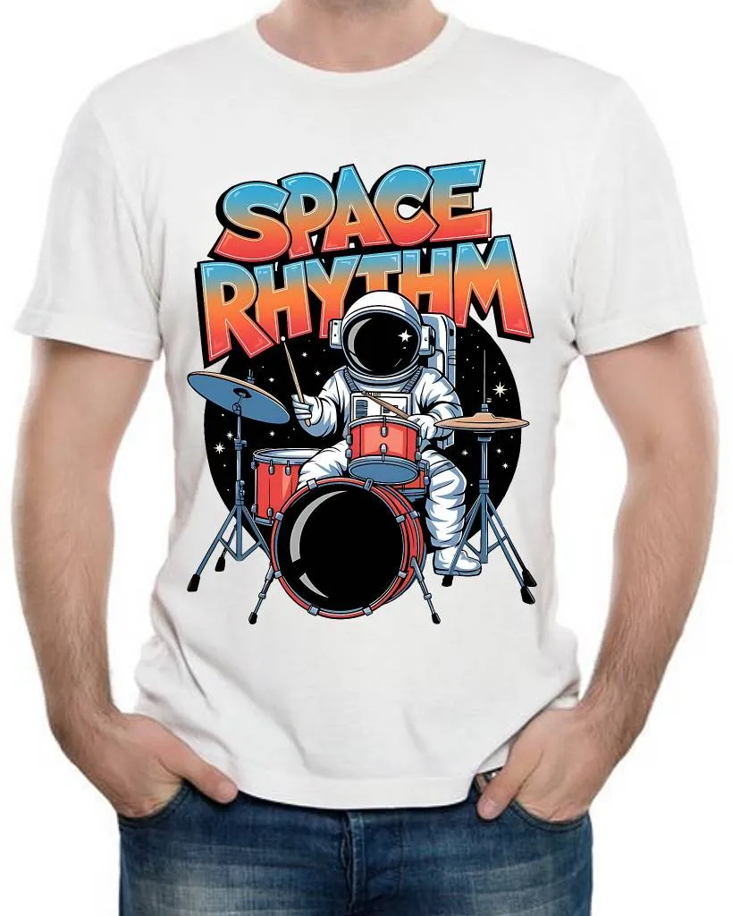 تیشرت سفید Space Rhythm